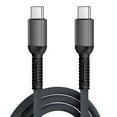 thumbnail image 1 of Bemz USB Cable Compatible with T-Mobile REVVL 6x 5G - 30W Ultra Fast Charging PD (Power Delivery) Data Sync USB-C to USB-A (Type-C to Type-A) Rugged Nylon Cable - 3.3 Feet - Grey, 1 of 7