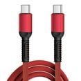 thumbnail image 1 of Bemz USB Cable Compatible with iPhone 15 Pro - 30W Ultra Fast Charging PD (Power Delivery) Data Sync USB-C to USB-A (Type-C to Type-A) Rugged Nylon Cable - 3.3 Feet - Red, 1 of 7