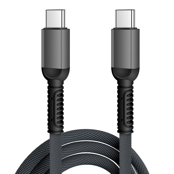 Bemz USB Cable Compatible with iPhone 15 - 30W Ultra Fast Charging PD (Power Delivery) Data Sync USB-C to USB-A (Type-C to Type-A) Rugged Nylon Cable - 3.3 Feet - Grey