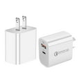 thumbnail image 1 of Bemz Wall Charger for Motorola Moto G 5G 2024 - 18W Dual-Port Power Adapter (High Powered Fast Charging USB-C Power Delivery/USB-A Quick Charge 3.0) - White, 1 of 7