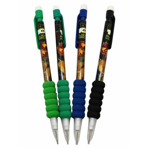 Ben 10: Alien Force Assorted Color Foam Grip Mechanical Pencils (4pc)