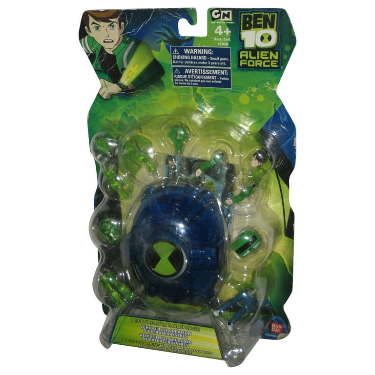 Ben 10 Alien Force Clear Swampfire 2009 Bandai Blue Creation Transporter Figure Toy
