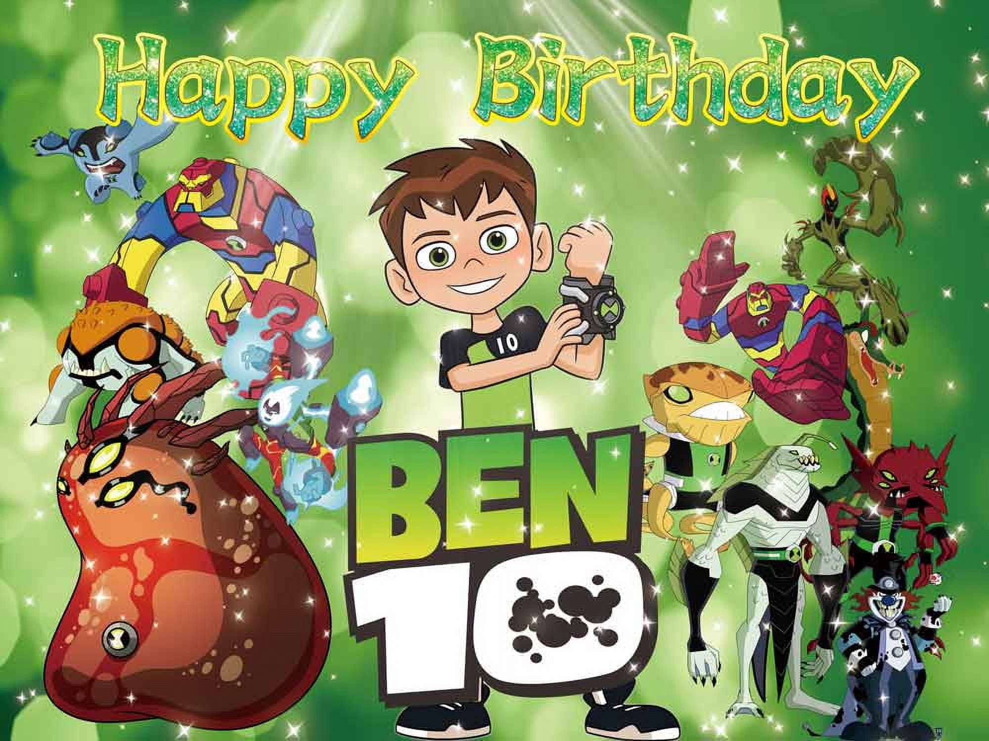 Ben 10 Backdrop Banner Party Supplies Poster Movie Theme Background for  Photography Kids Birthday Decorations - Walmart.com, image size:2000x1500