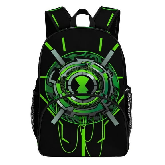 Ben-10 Backpack, Large Capacity Travel Laptop Daypack Lightweight Multifunction Schoolbag for Outdoor Sports Work