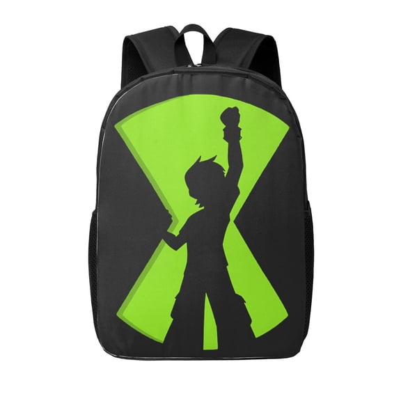 Ben 10 Backpacks Cute Cartoon Lightweight School Laptop Bag 17 Inch Printed Durable Bookbag Rucksack for Travel Hiking Work