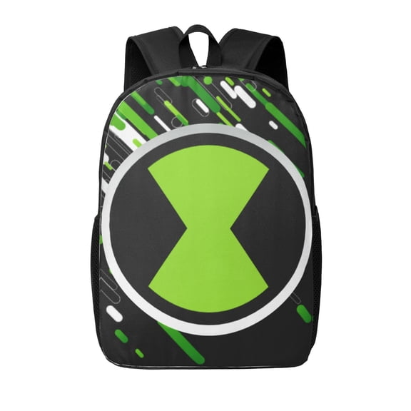 Ben 10 Backpacks Cute Cartoon Lightweight School Laptop Bag 17 Inch Printed Durable Bookbag Rucksack for Travel Hiking Work