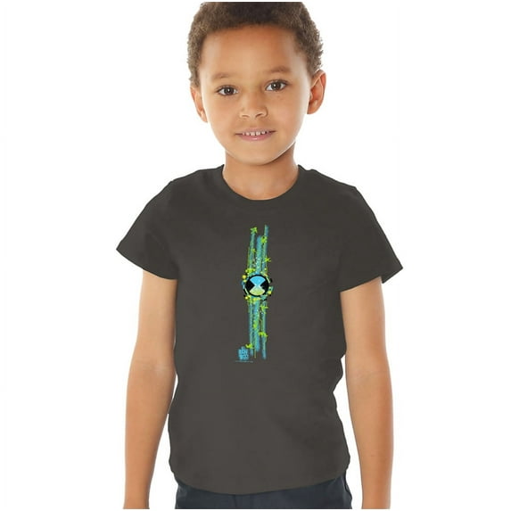 Ben 10 Ben Symbol Column Kids T Shirt (3) for Youth Toddler Boys and Girls, Charcoal