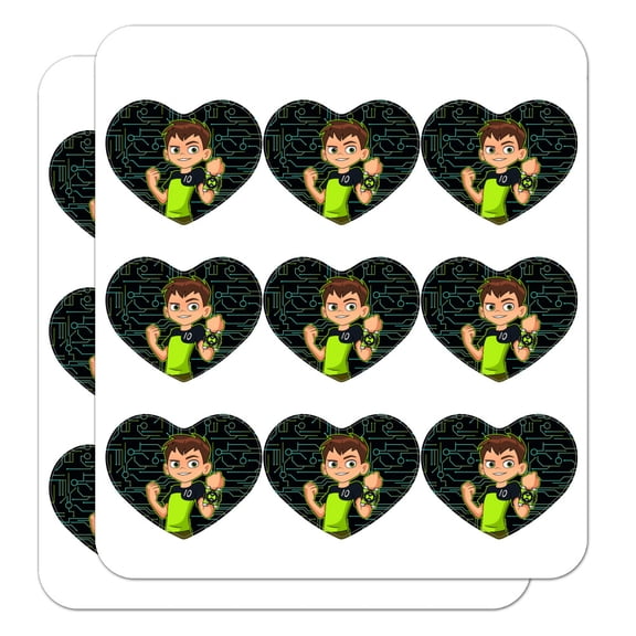 Ben 10 Ben Tennyson Heart Shaped Planner Calendar Scrapbook Craft Stickers