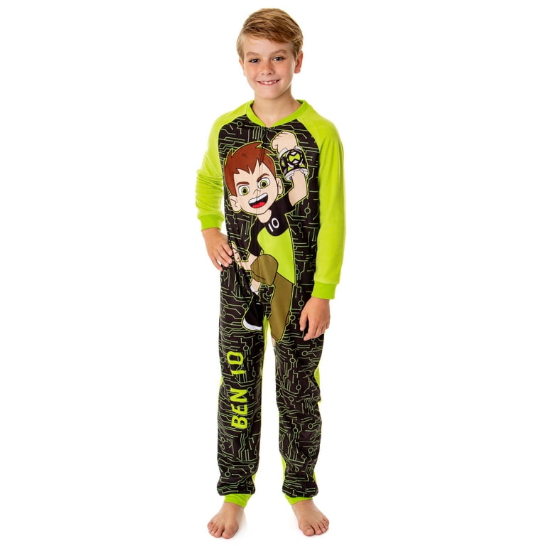 Ben 10 Boys Cartoon Omnitrix Character Union Suit Footless Sleep Pajama