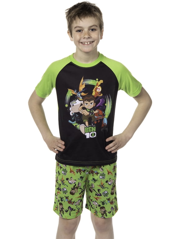Ben 10 Boys' Cartoon Omnitrix Characters Aliens Sleep Pajama Set Shorts