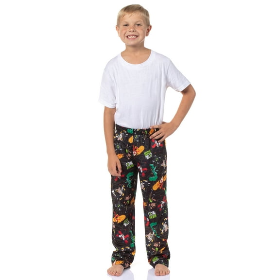 Ben 10 Boys' Cartoon Omnitrix Characters Aliens Tossed Print Sleep Pajama Pants