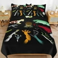 thumbnail image 1 of Duvet Cover Bedding Set Cartoon Print Soft Quilt Cover 3 Pieces, 1 Comforter Cover & 2 Pillowcases for Kids Teens Boys Girls Room Decor 90"x90", 1 of 8