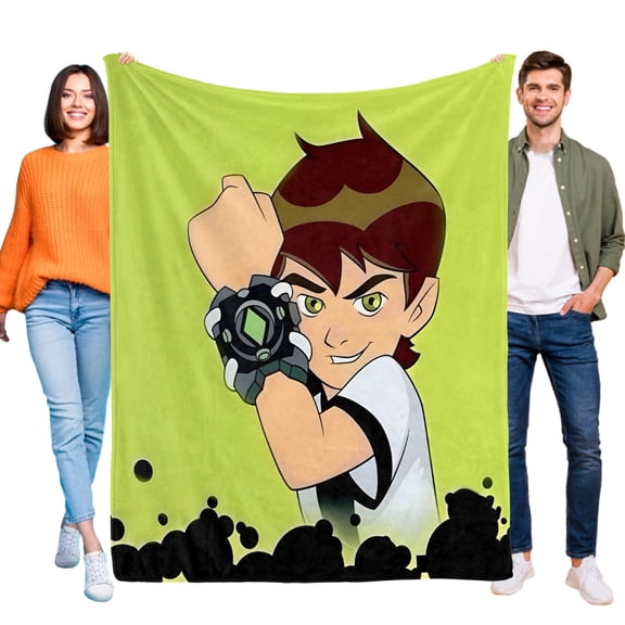 Ben 10 Flannel Blanket 50*60 in inch Soft And Comfortable With Clear Patterns And Easy Cleaning