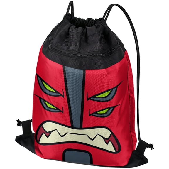 Ben 10 Four Arms Drawstring Backpack Sports Bag Sackpack 17" x 13", Perfect for Gym, Yoga or Practice