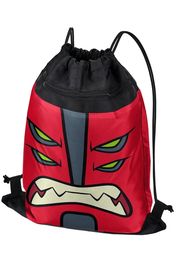 Ben 10 Four Arms Drawstring Backpack Sports Bag Sackpack 17" x 13", Perfect for Gym, Yoga or Practice