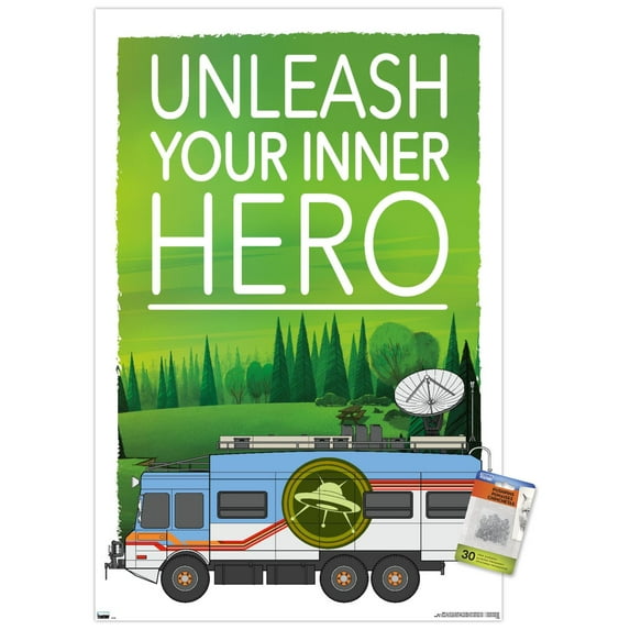 Ben 10 - Go Hero Wall Poster with Pushpins, 22.375" x 34"