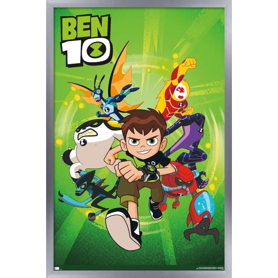 Ben 10 - Group Wall Poster, 14.725" x 22.375", Framed