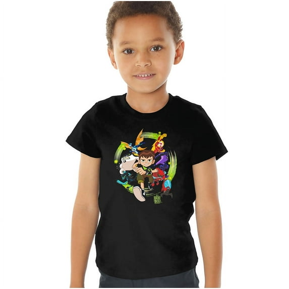 Ben 10 Hero Charge Kids T Shirt (2) for Youth Toddler Boys and Girls, Black