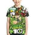 thumbnail image 1 of Ben 10 Kids T-Shirt 3d Printed Graphic T-Shirts Funny Cartoon Casual Short Sleeve Top Tees For Youth Boys Girls X-Small, 1 of 8
