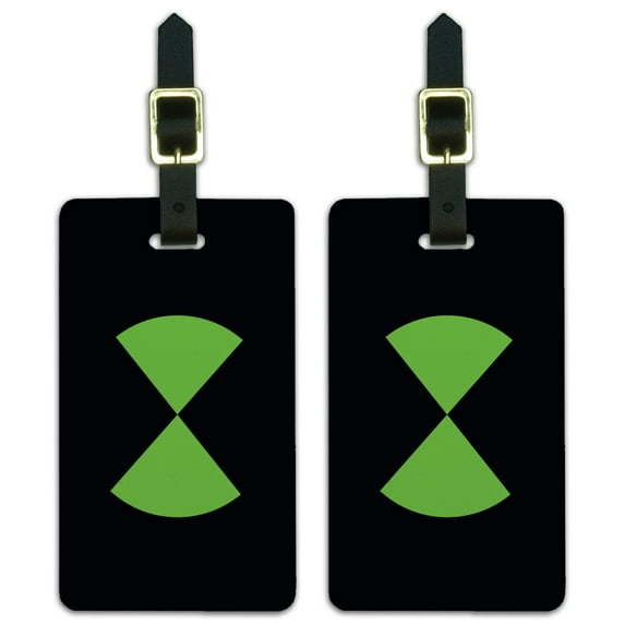 Ben 10 Logo Luggage ID Tags Suitcase Carry-On Cards - Set of 2