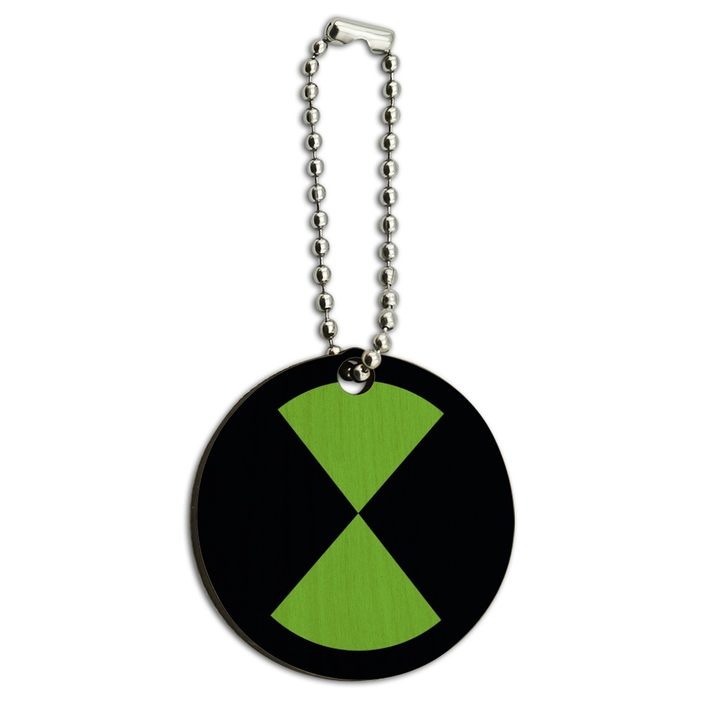 Ben 10 Logo Wood Wooden Round Keychain Key Chain Ring - Walmart.com