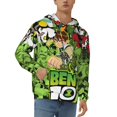thumbnail image 1 of Ben 10 Men's Hoodie Novelty Pattern Long Sleeve Unisex Pullover Hoodies Casual Hooded Sweatshirt with Pocket, 1 of 8