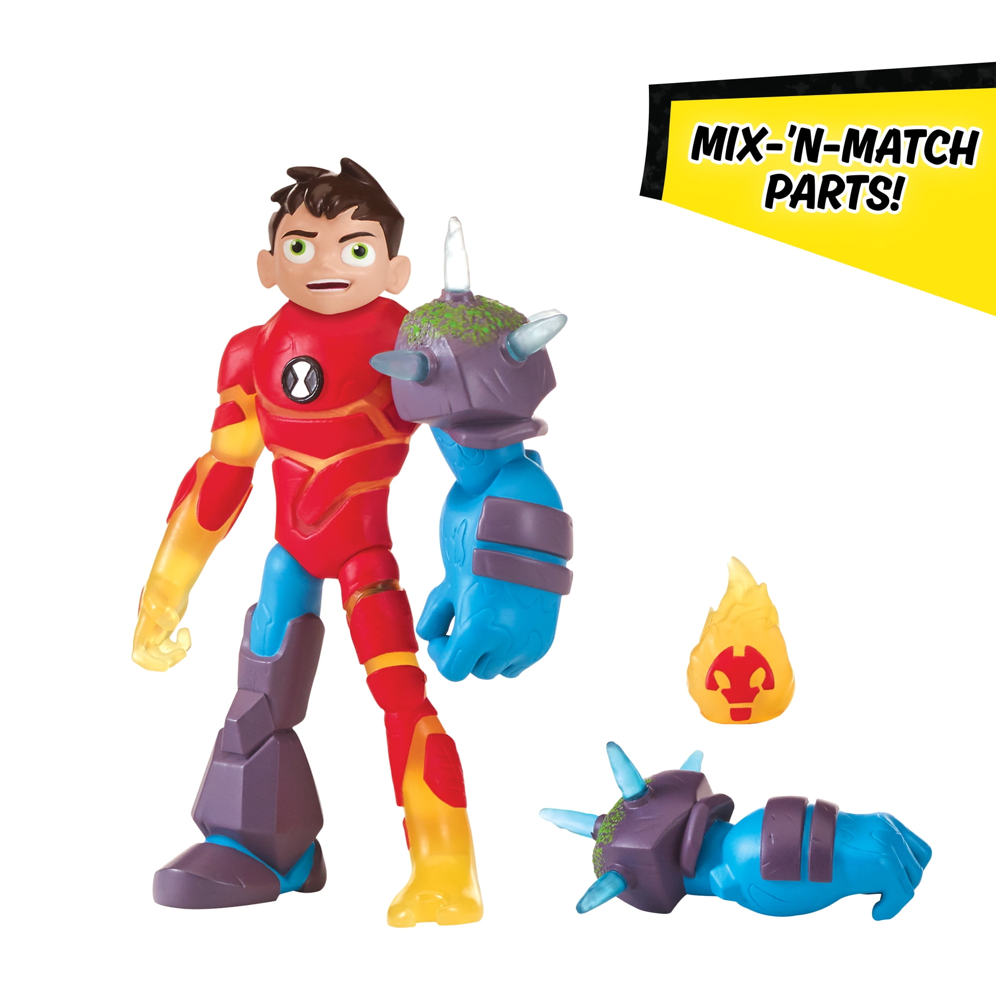 Free Shipping! Omni-Glitch Heroes: Ben-Heatblast-Shock Rock