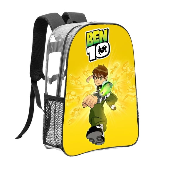 Ben 10 Pattern Transparent Backpack Lightweight And fashionable Showcasing Personality And Leading The Trend