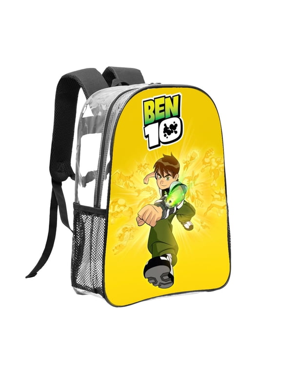 Ben 10 Pattern Transparent Backpack Lightweight And fashionable Showcasing Personality And Leading The Trend