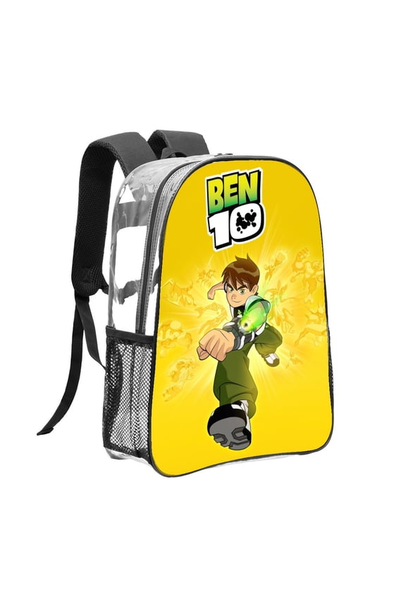 Ben 10 Pattern Transparent Backpack Lightweight And fashionable Showcasing Personality And Leading The Trend