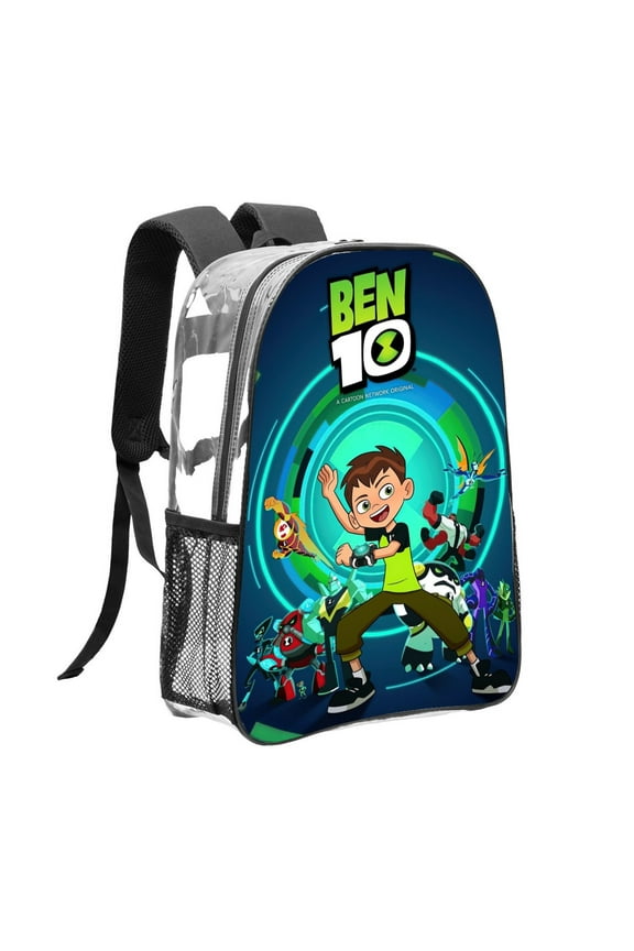 Ben 10 Pattern Transparent Backpack Lightweight And fashionable Showcasing Personality And Leading The Trend