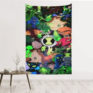 Ben 10 Tapestry Aesthetic Wall Hanging for Living Room Bedroom Art Tapestries Poster Blanket College Dorm Home Decor 60x40 Inch