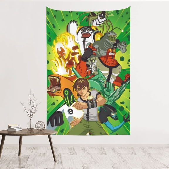 Ben 10 Tapestry Aesthetic Wall Hanging for Living Room Bedroom Art Tapestries Poster Blanket College Dorm Home Decor 60x40 Inch