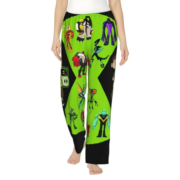 Ben 10 Women's Pajama Pants Ultra Soft Comfy Sleep Lounge Pants Cartoon Print Lightweight Casual Bottoms Loungewear