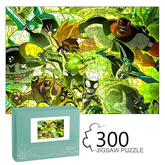 Ben 10-themed Wooden jigsaw Puzzle for home Decoration or gift for fans friend,family.300pc