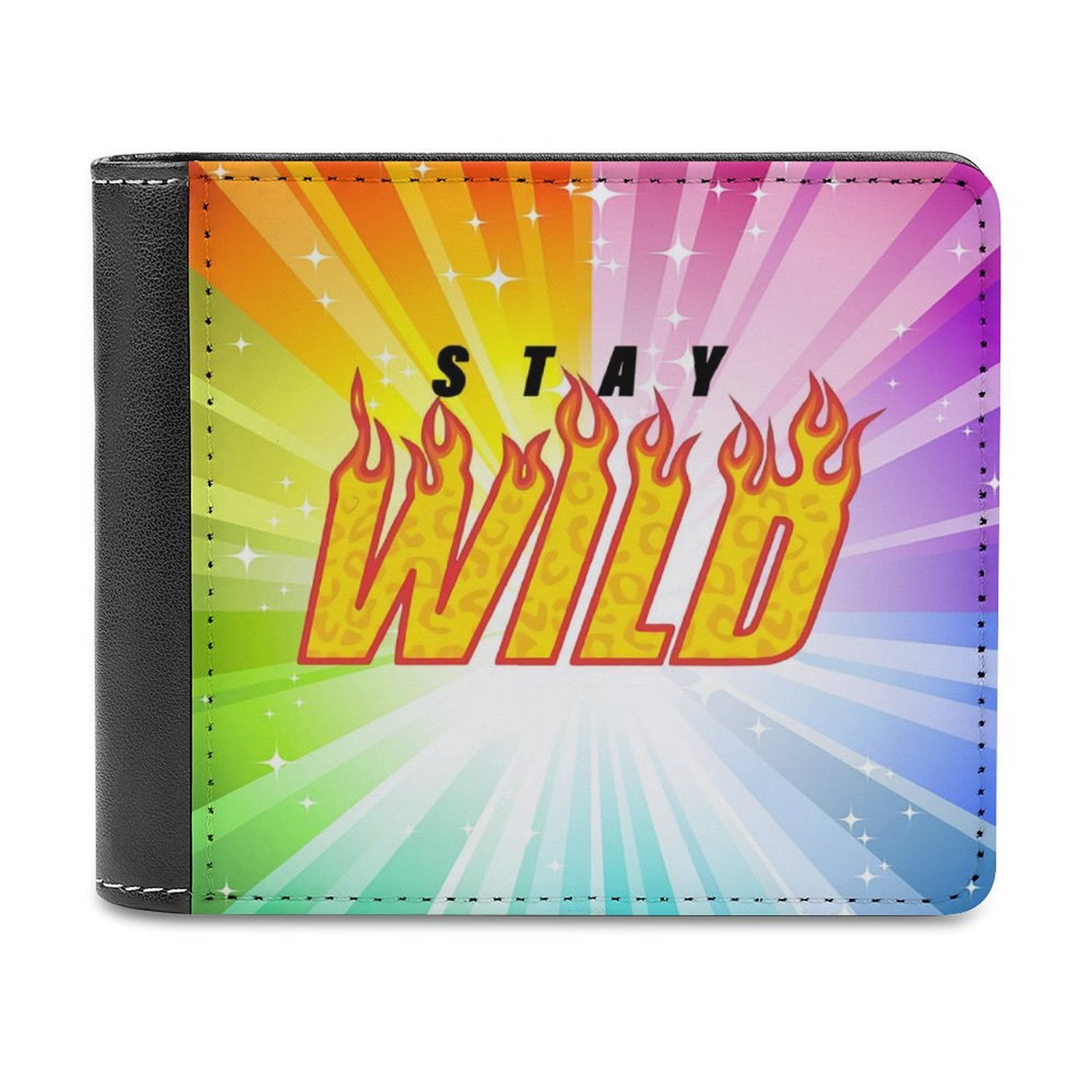 Ben Azel-art Stay Leopard Wild PU Leather Wallet Fold Wallet Slim Cash ...
