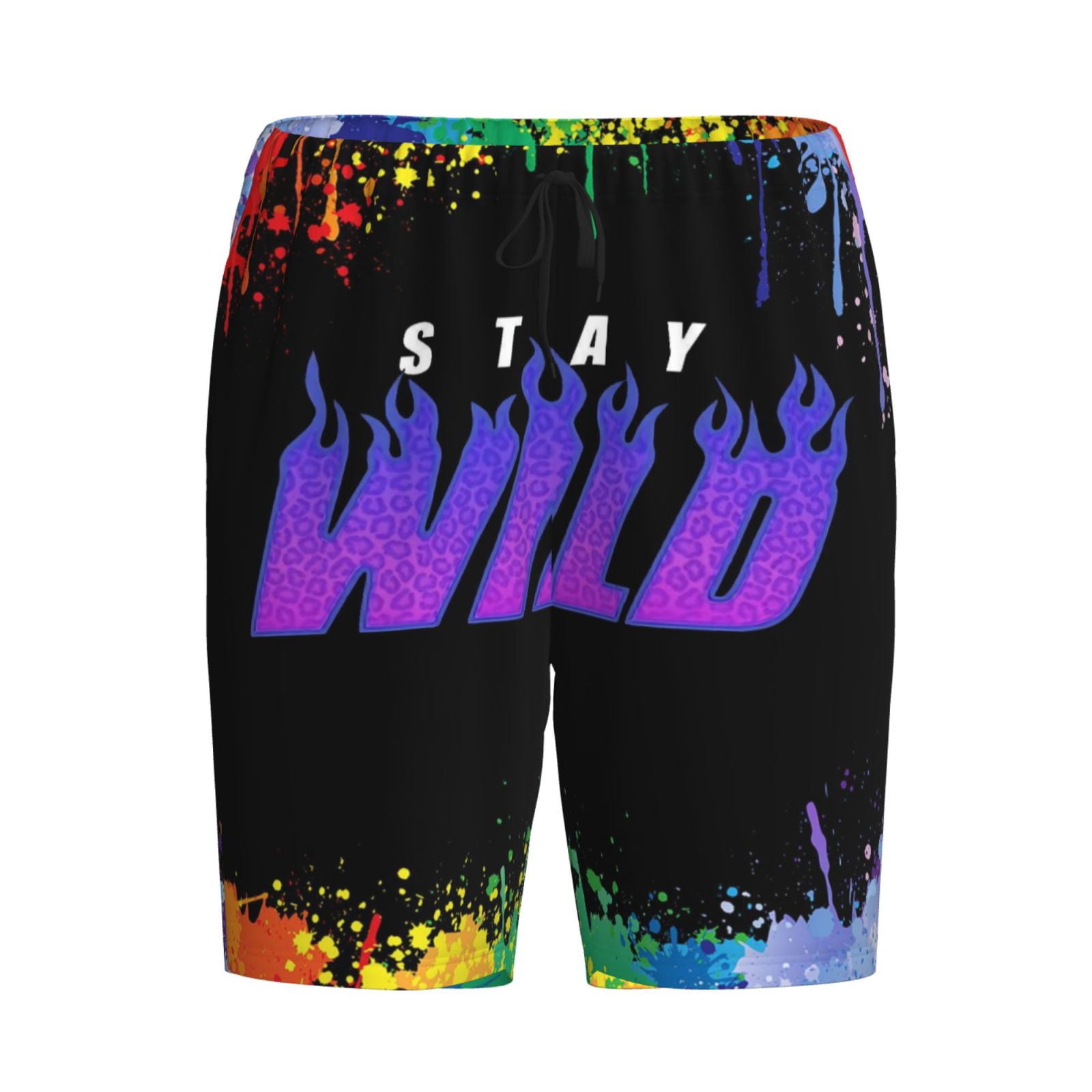 Ben Azel-art Stay Leopard Wild Pajama Shorts for Men Pjs Bottoms Sleep ...