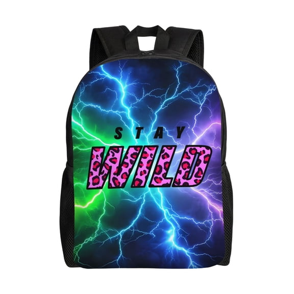Ben Azelart Stay Wild Backpacks For Men Women Book Bag Travel Hiking Camping Work