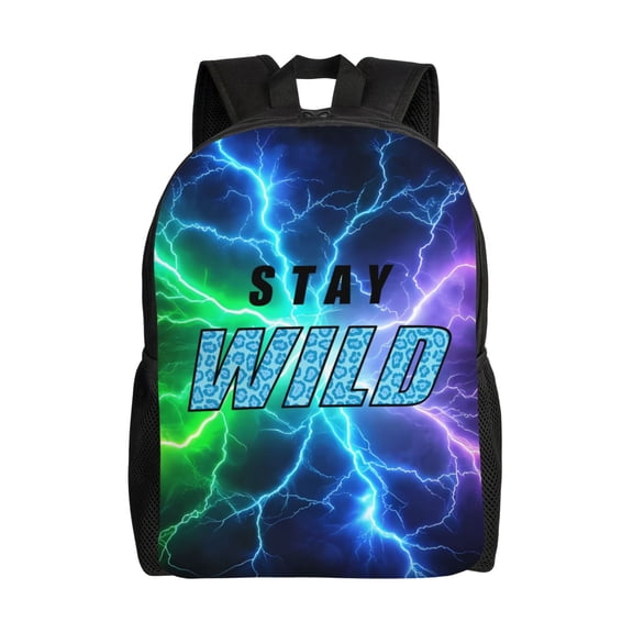 Ben Azelart Stay Wild Backpacks For Men Women Book Bag Travel Hiking Camping Work