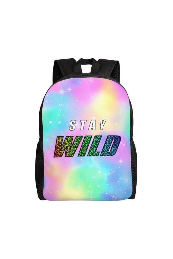 Ben Azelart Stay Wild Backpacks For Men Women Book Bag Travel Hiking Camping Work