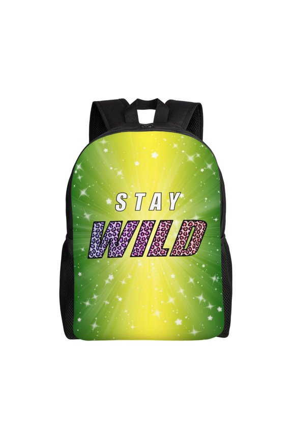 Ben Azelart Stay Wild Backpacks For Men Women Book Bag Travel Hiking Camping Work
