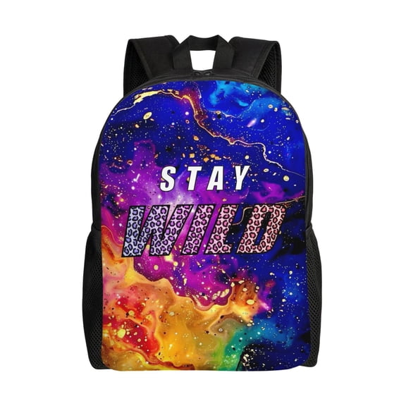 Ben Azelart Stay Wild Backpacks For Men Women Book Bag Travel Hiking Camping Work