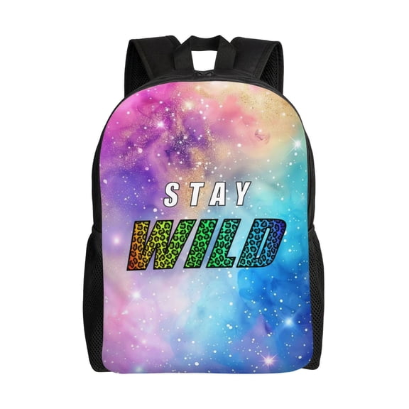 Ben Azelart Stay Wild Backpacks For Men Women Book Bag Travel Hiking Camping Work