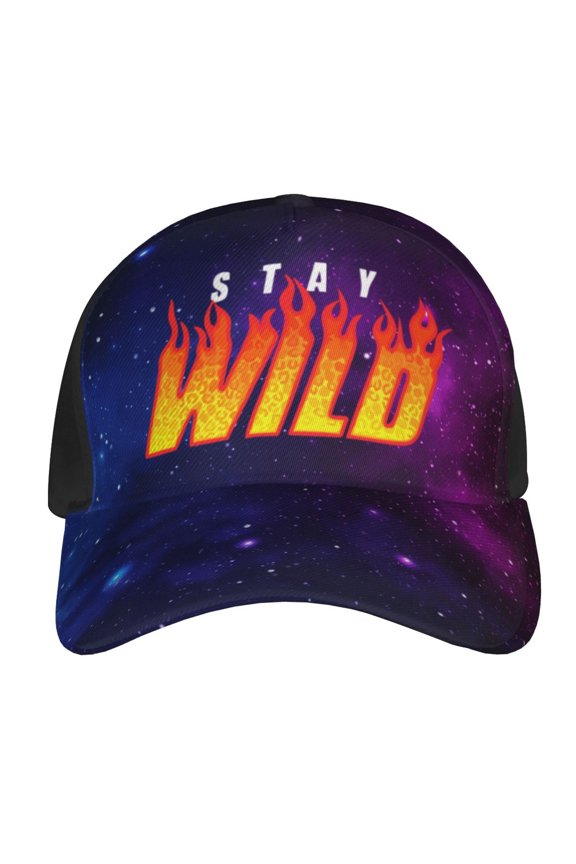 Ben Azelart Stay Wild Baseball Hat Hip Hop Caps Sun Hat Outdoor Trucker Hat Adjustable Size For Women Men Teen