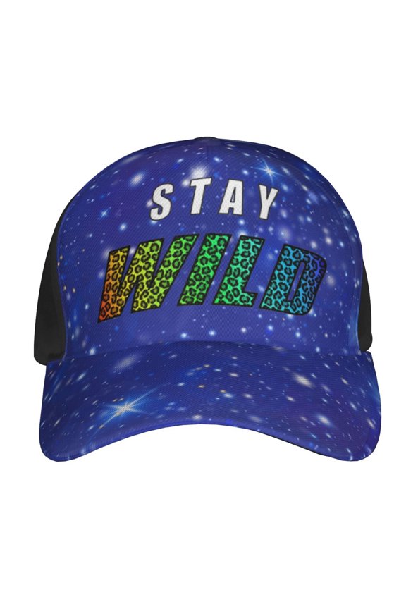 Ben Azelart Stay Wild Baseball Hat Hip Hop Caps Sun Hat Outdoor Trucker Hat Adjustable Size For Women Men Teen
