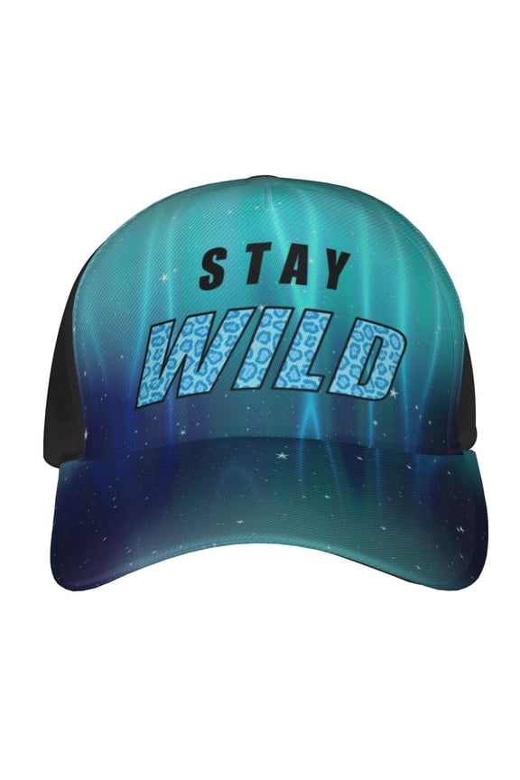 Ben Azelart Stay Wild Baseball Hat Hip Hop Caps Sun Hat Outdoor Trucker Hat Adjustable Size For Women Men Teen
