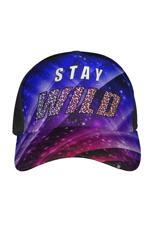 Ben Azelart Stay Wild Baseball Hat Hip Hop Caps Sun Hat Outdoor Trucker Hat Adjustable Size For Women Men Teen