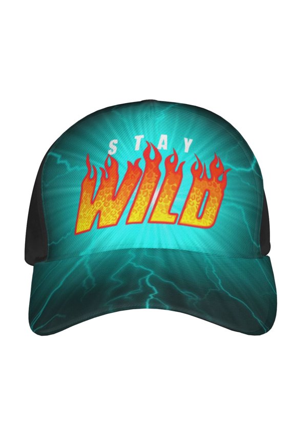 Ben Azelart Stay Wild Baseball Hat Hip Hop Caps Sun Hat Outdoor Trucker Hat Adjustable Size For Women Men Teen