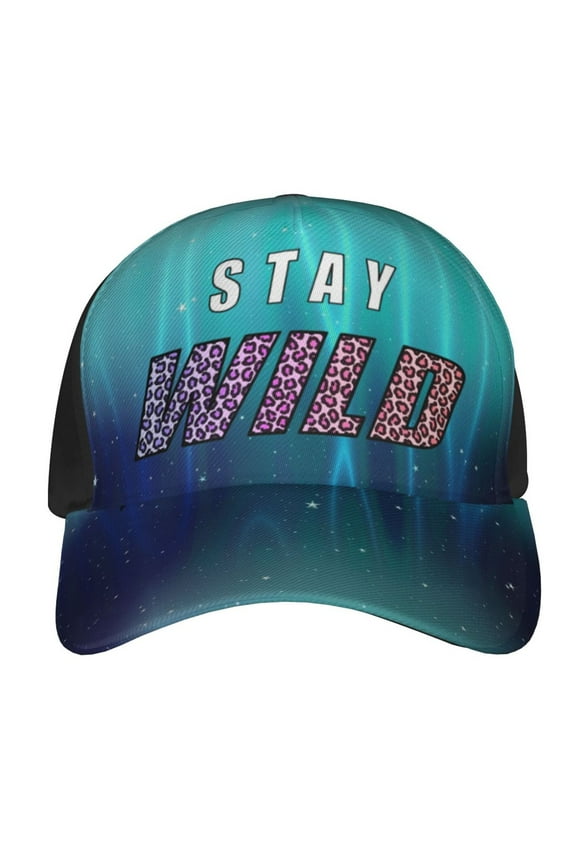 Ben Azelart Stay Wild Baseball Hat Hip Hop Caps Sun Hat Outdoor Trucker Hat Adjustable Size For Women Men Teen