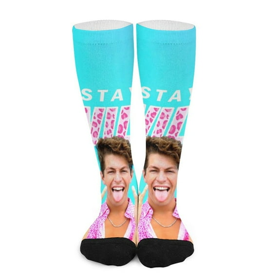 Ben Azelart Stay Wild Compression Socks For Women Men Knee Compression Socks Long Knee High Socks For Running Sports Hiking Cycling Travel